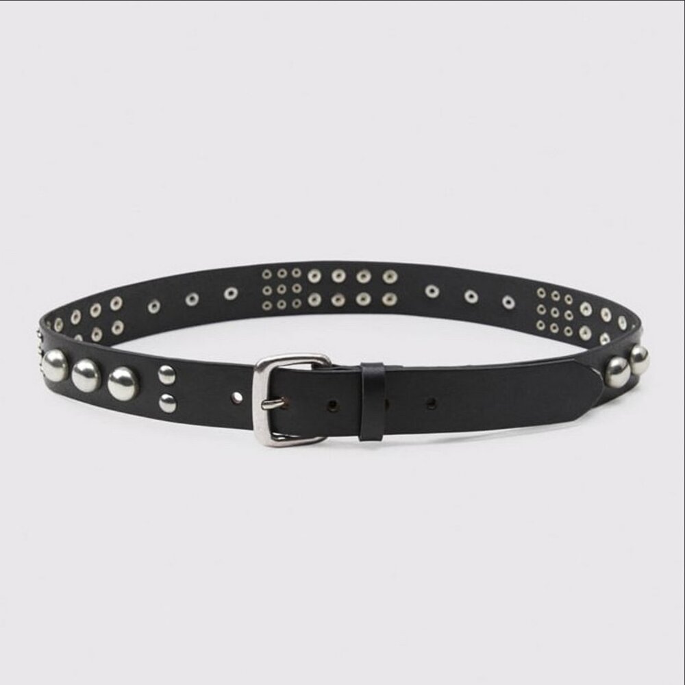 Zara Studded Leather Belt